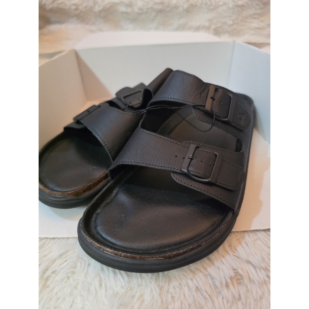Quiksilver Deck Mens Slide Sandals Black Cork CQ10025M-B Size 13 NWOB